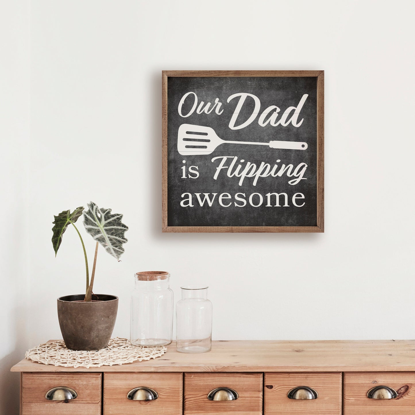 Our Dad Is Flipping Awesome Spatula Black