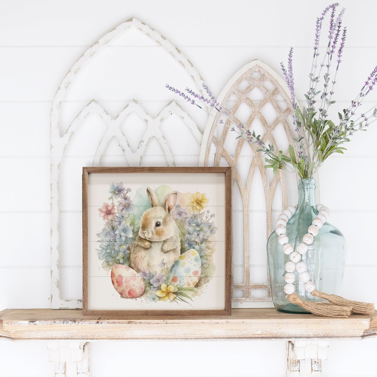 Pastel Easter Bunny And Eggs