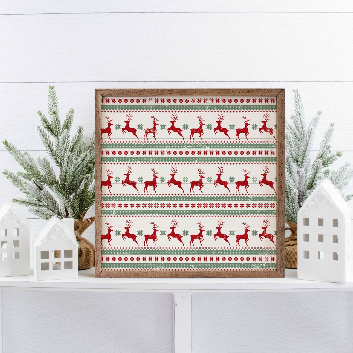 Pattern Christmas Reindeer