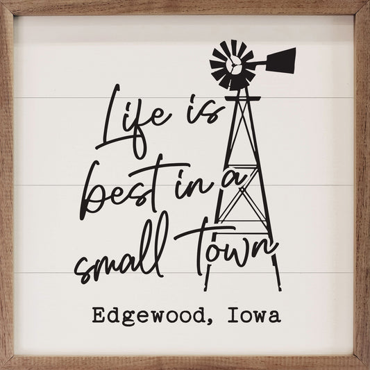 Life is Best Windmill Personalized City State