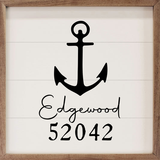Anchor Personalized City and Zip