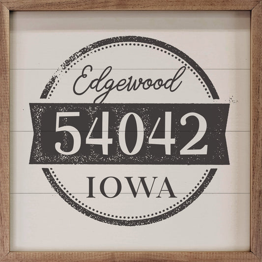 Vintage Banner Personalized City State Zip