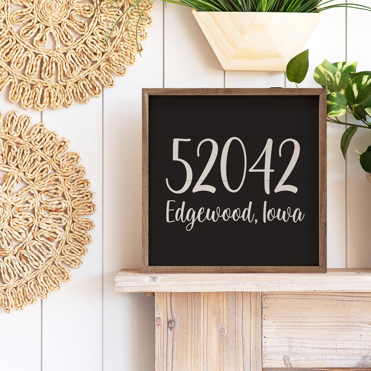 Square Personalized Zip City State