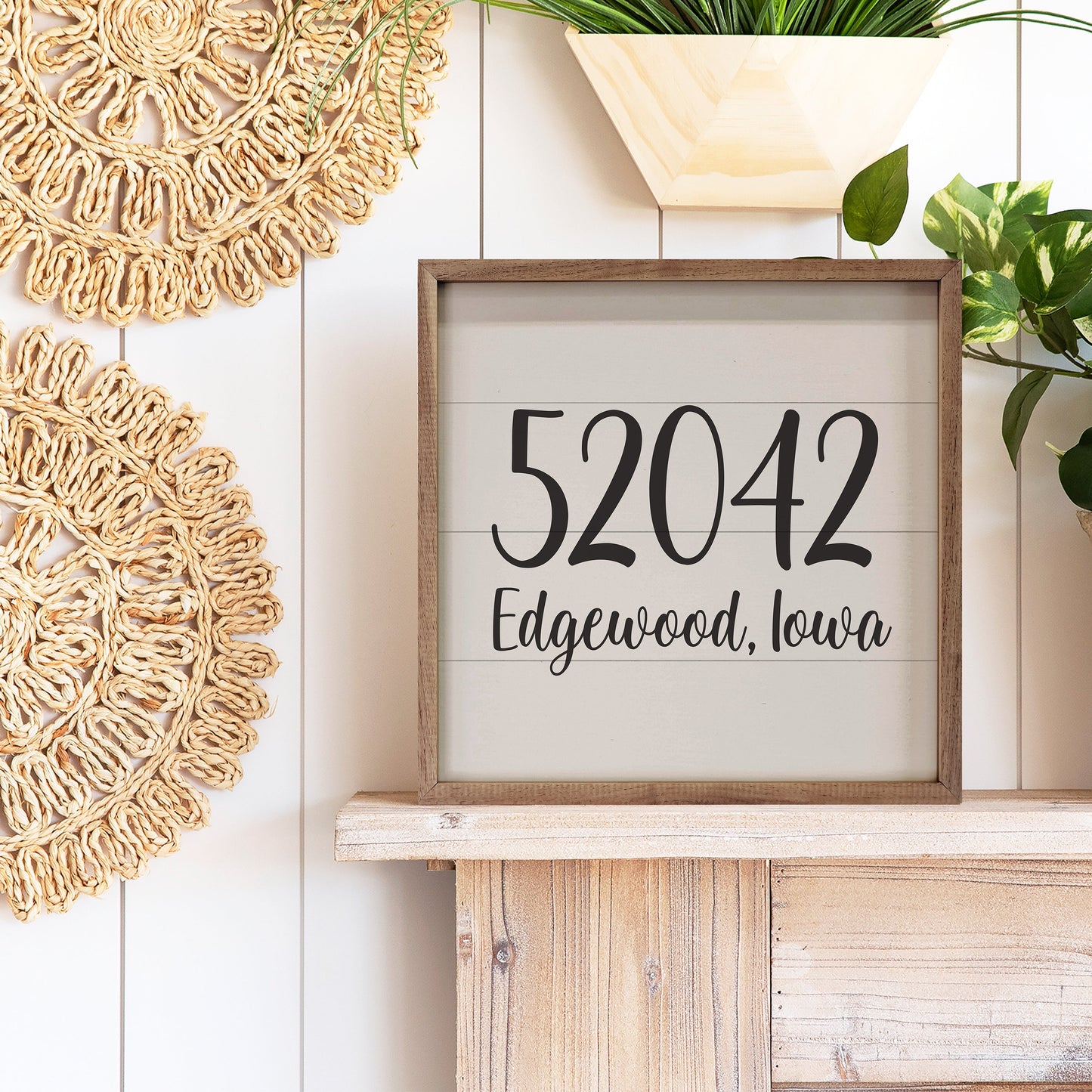 Square Personalized Zip City State