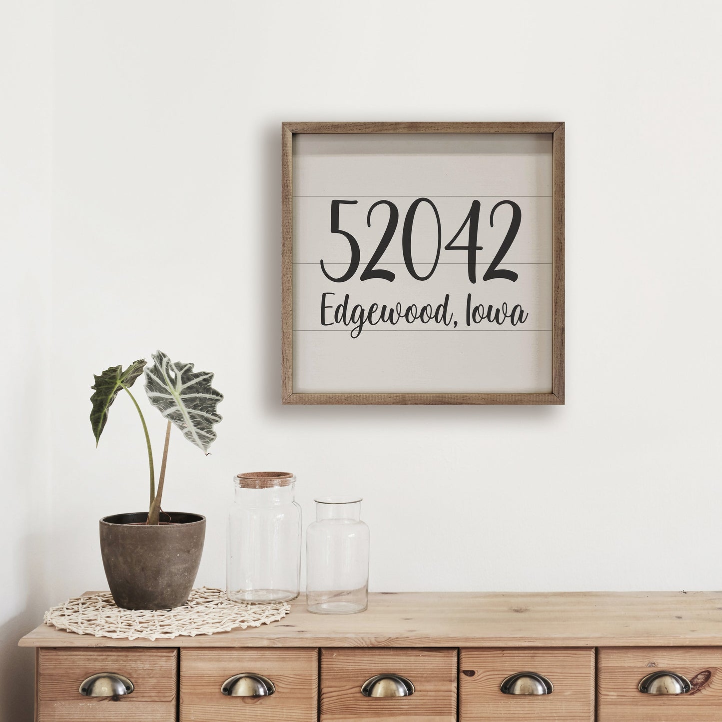 Square Personalized Zip City State