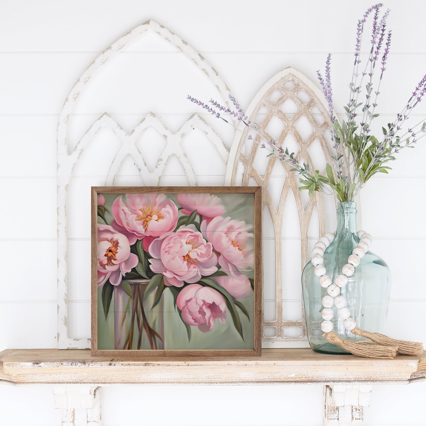 Pink Peony Bouquet Vase