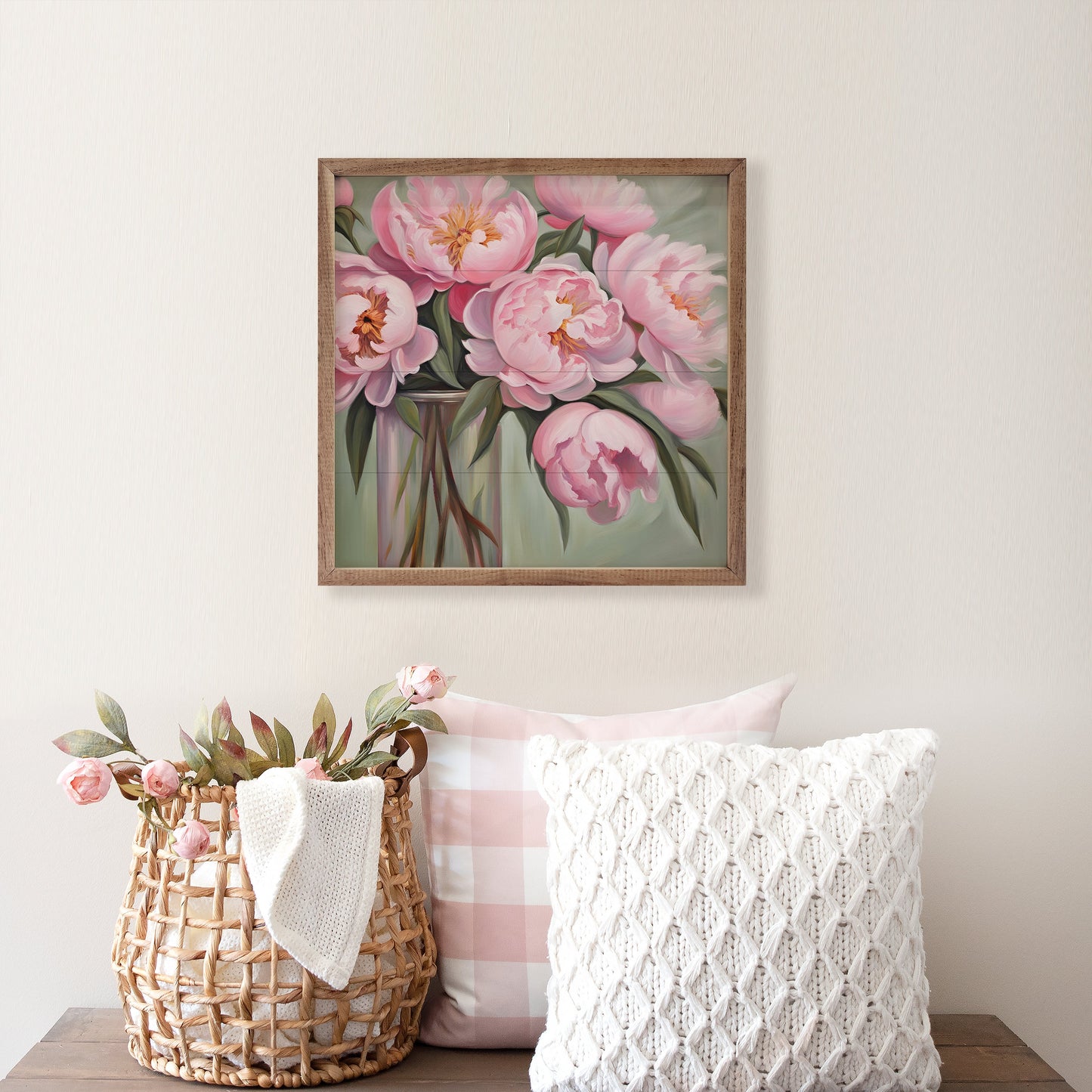 Pink Peony Bouquet Vase