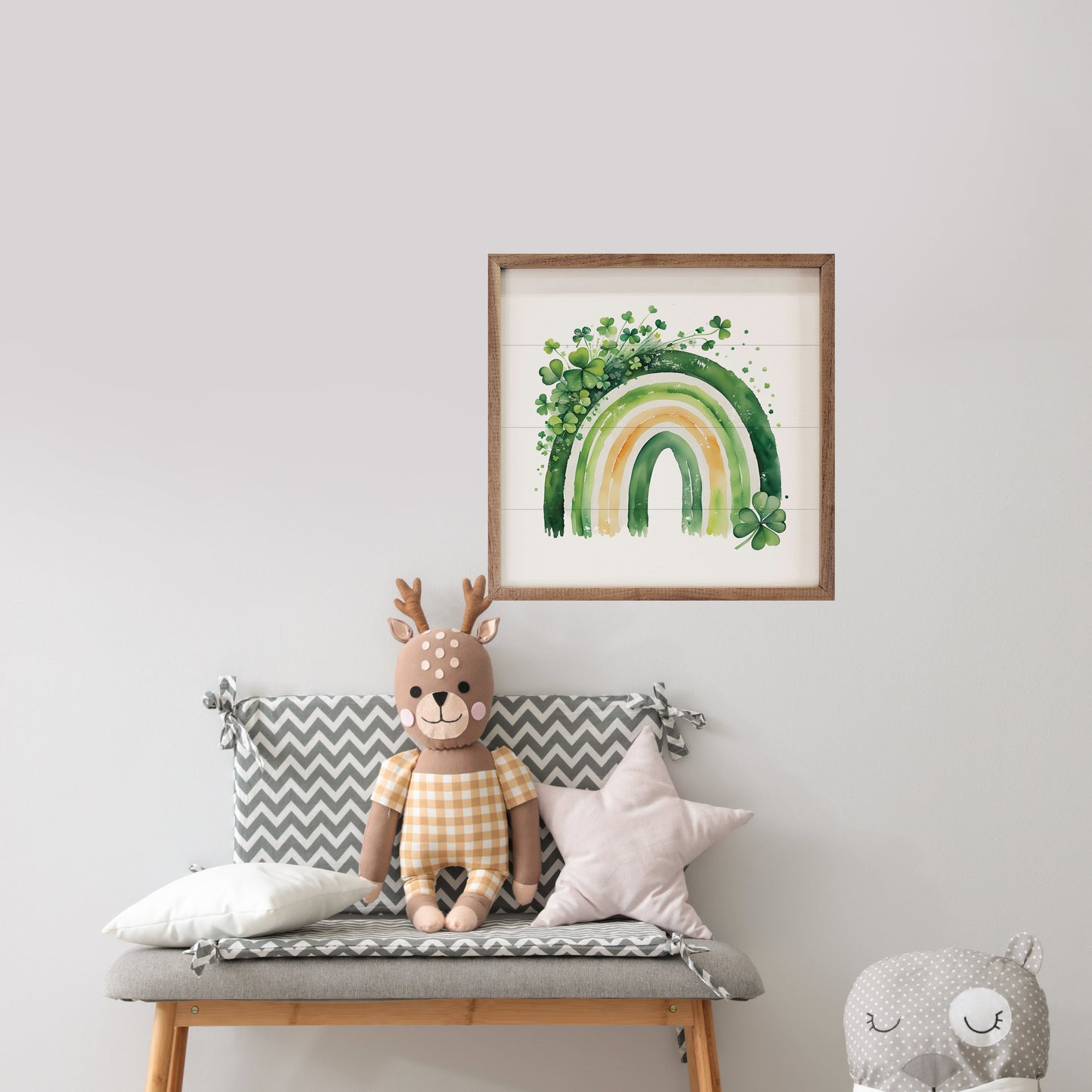 Rainbow And Clovers White