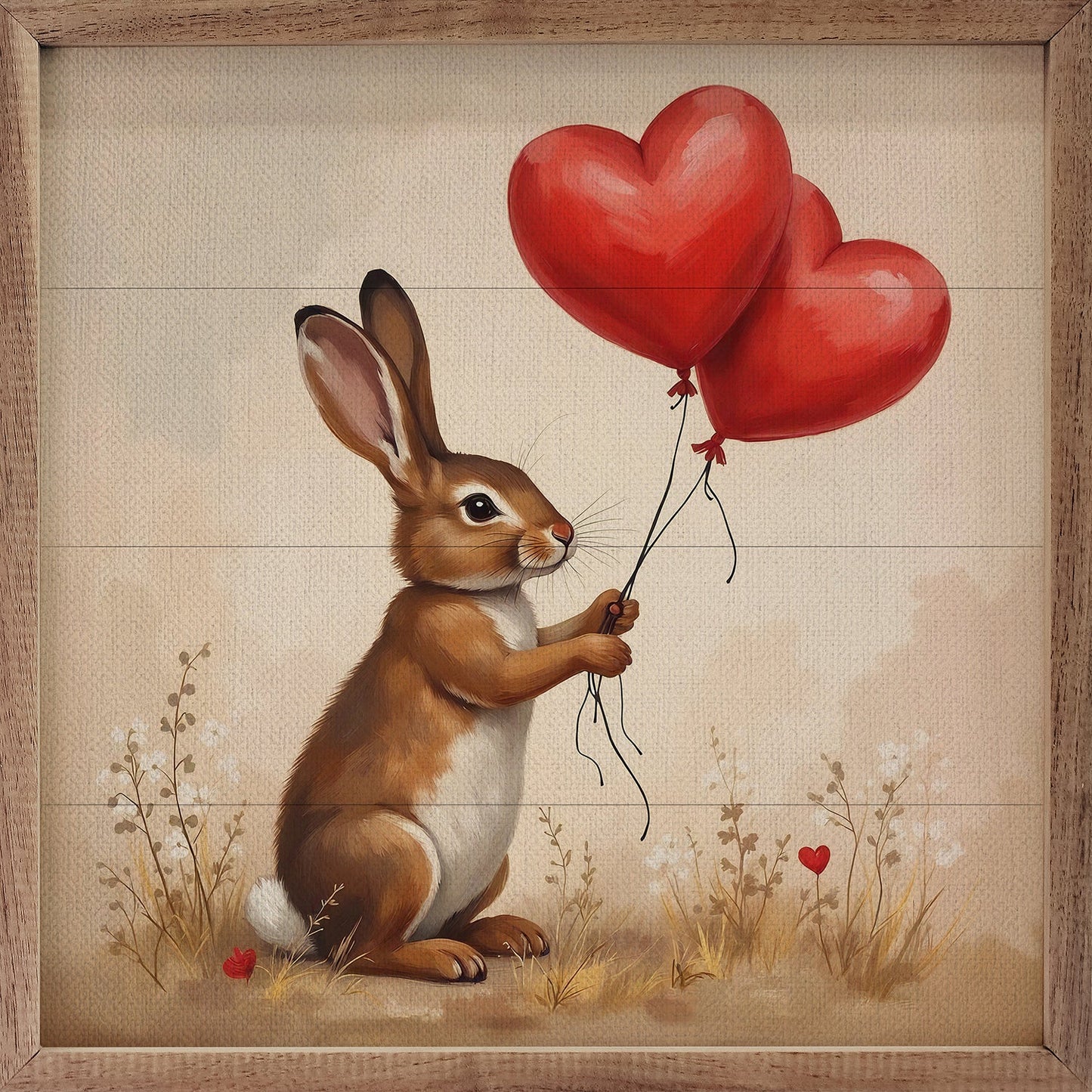 Red Heart Balloon Bunny