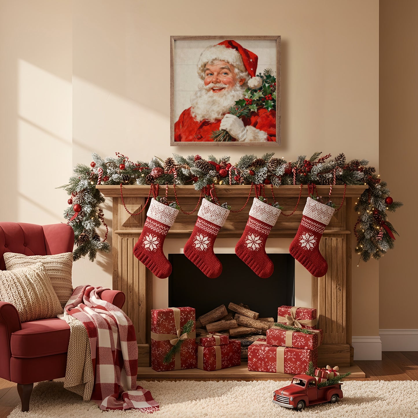 Santa Claus And Mistletoe