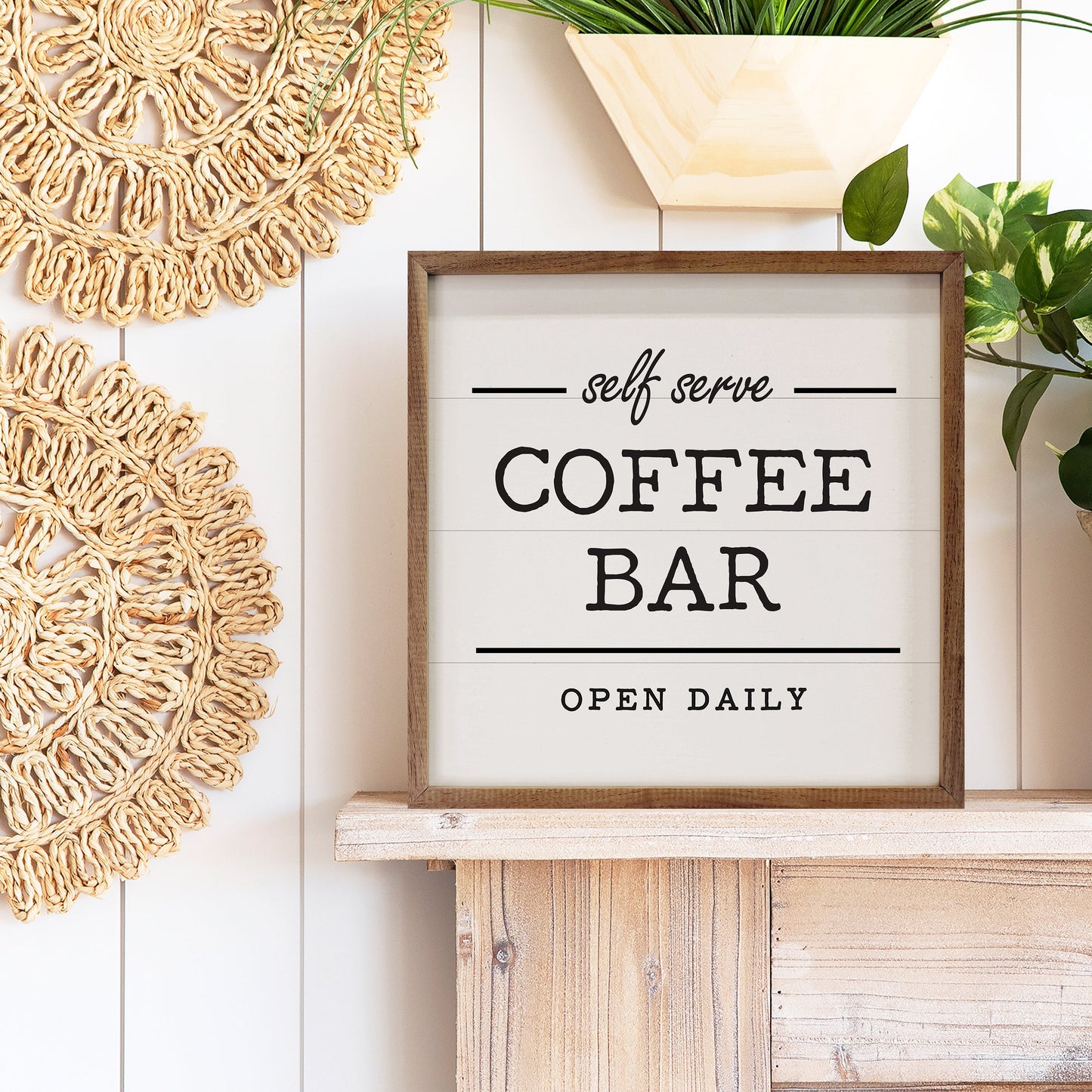 Self Serve Coffee Bar White