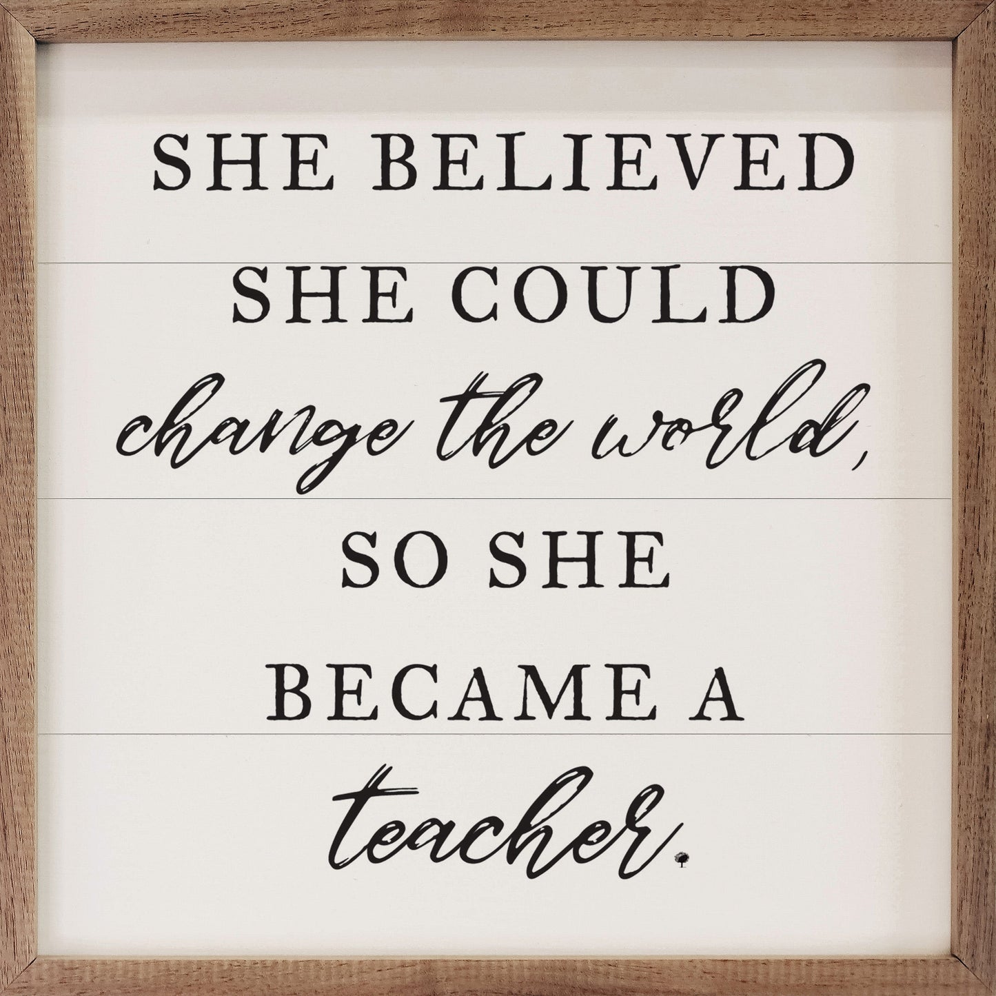 She Became A Teacher White