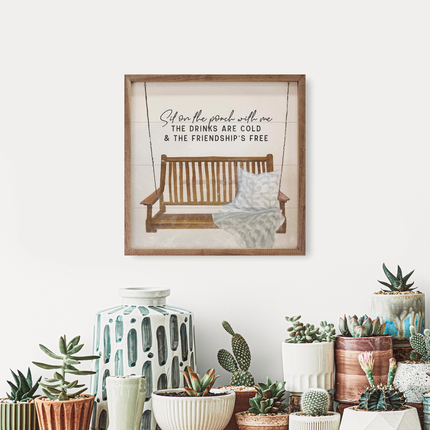Sit On The Porch With Me Swing White