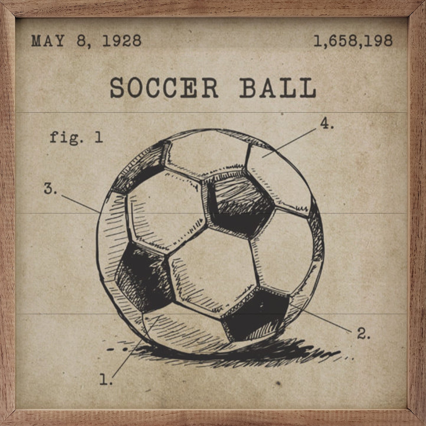 Soccer Ball Patent Brown