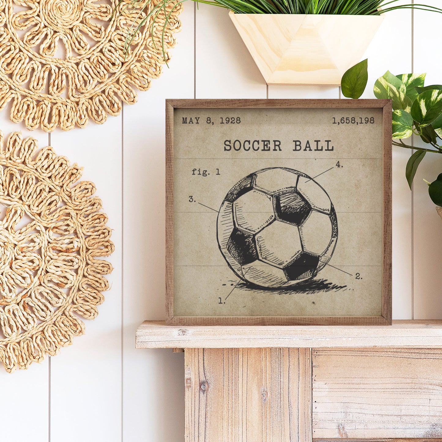 Soccer Ball Patent Brown