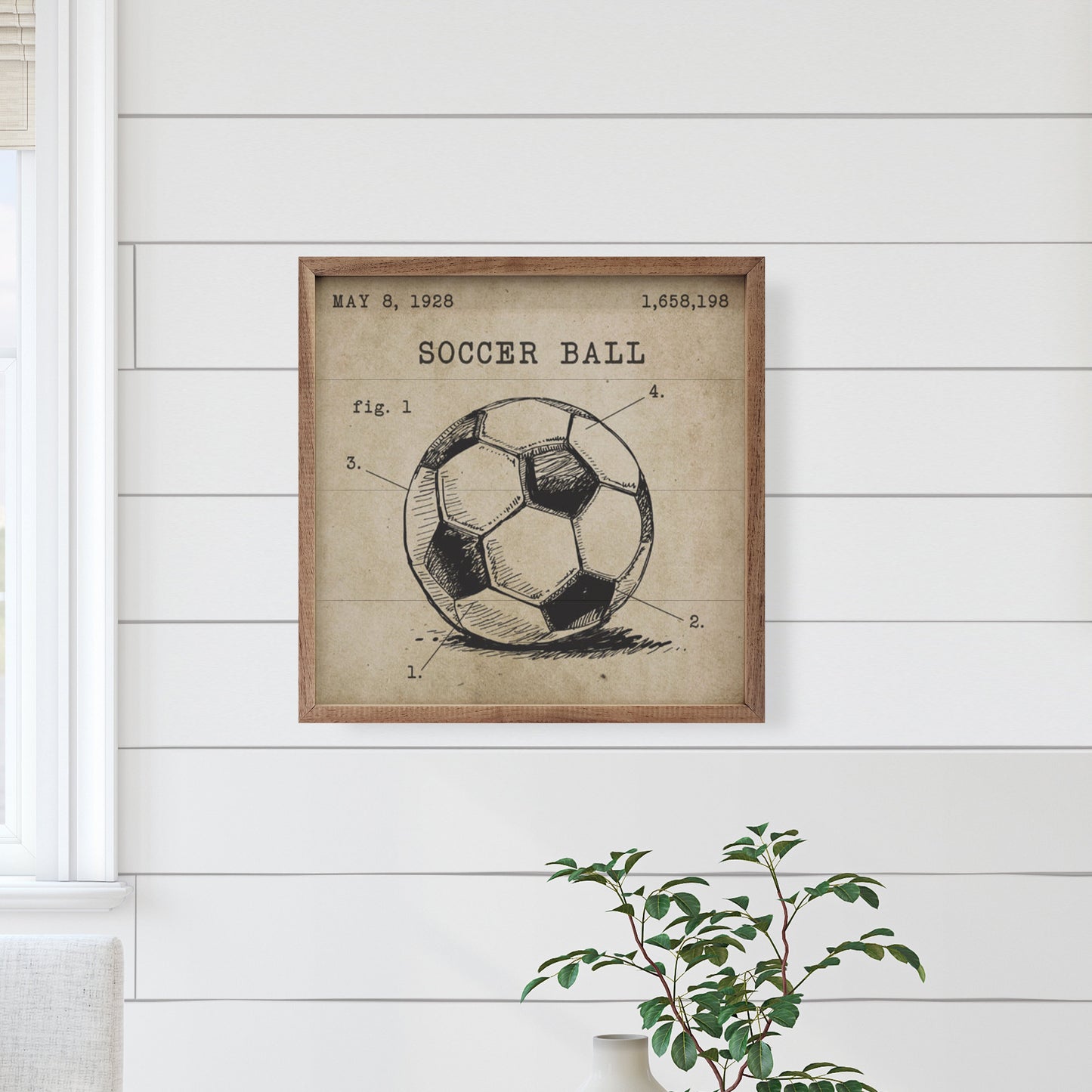 Soccer Ball Patent Brown