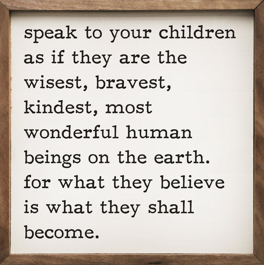 Speak To Your Children White