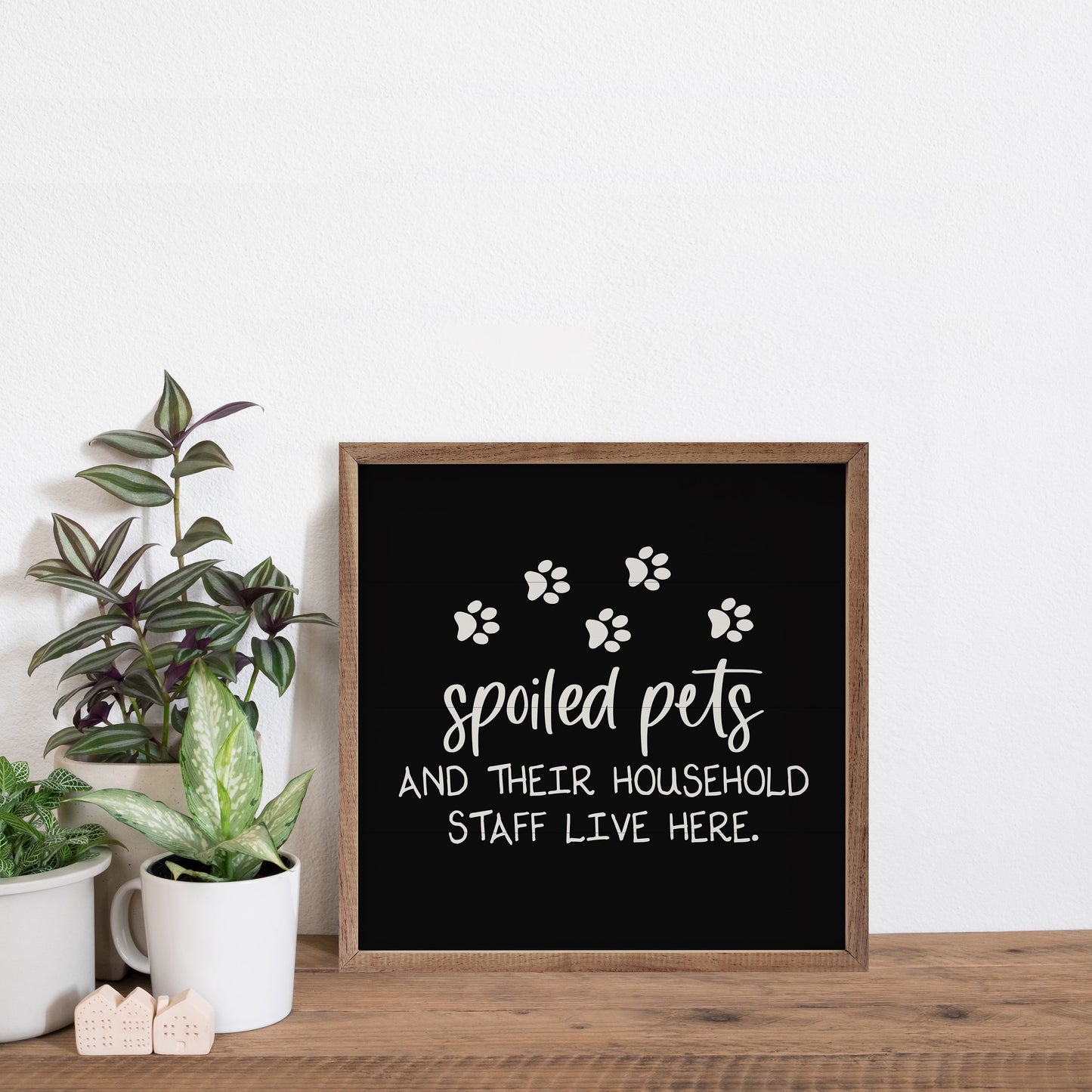 Spoiled Pets Staff Paws Black And White