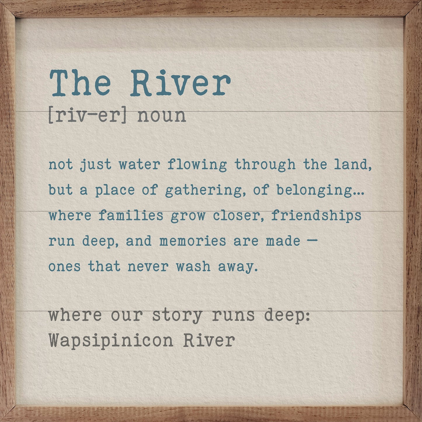 Story Runs Deep River Personalized