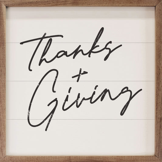 Thanks And Giving White