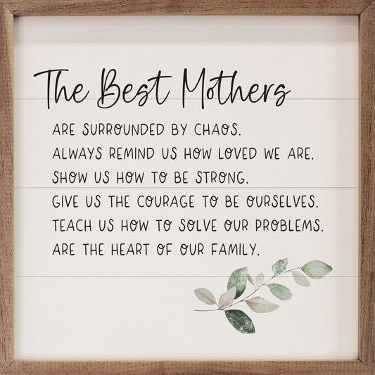 The Best Mothers Greenery White