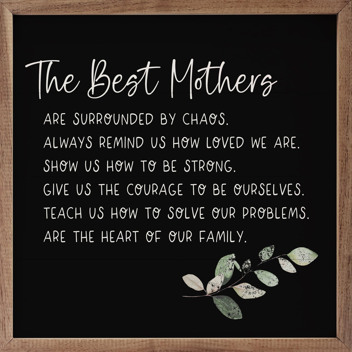 The Best Mothers Greenery Black