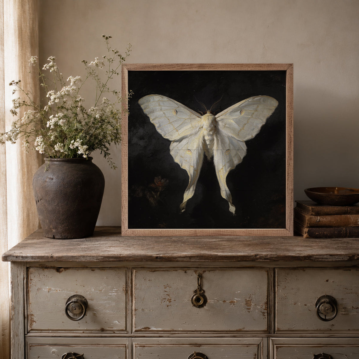 Victorian White Luna Moth