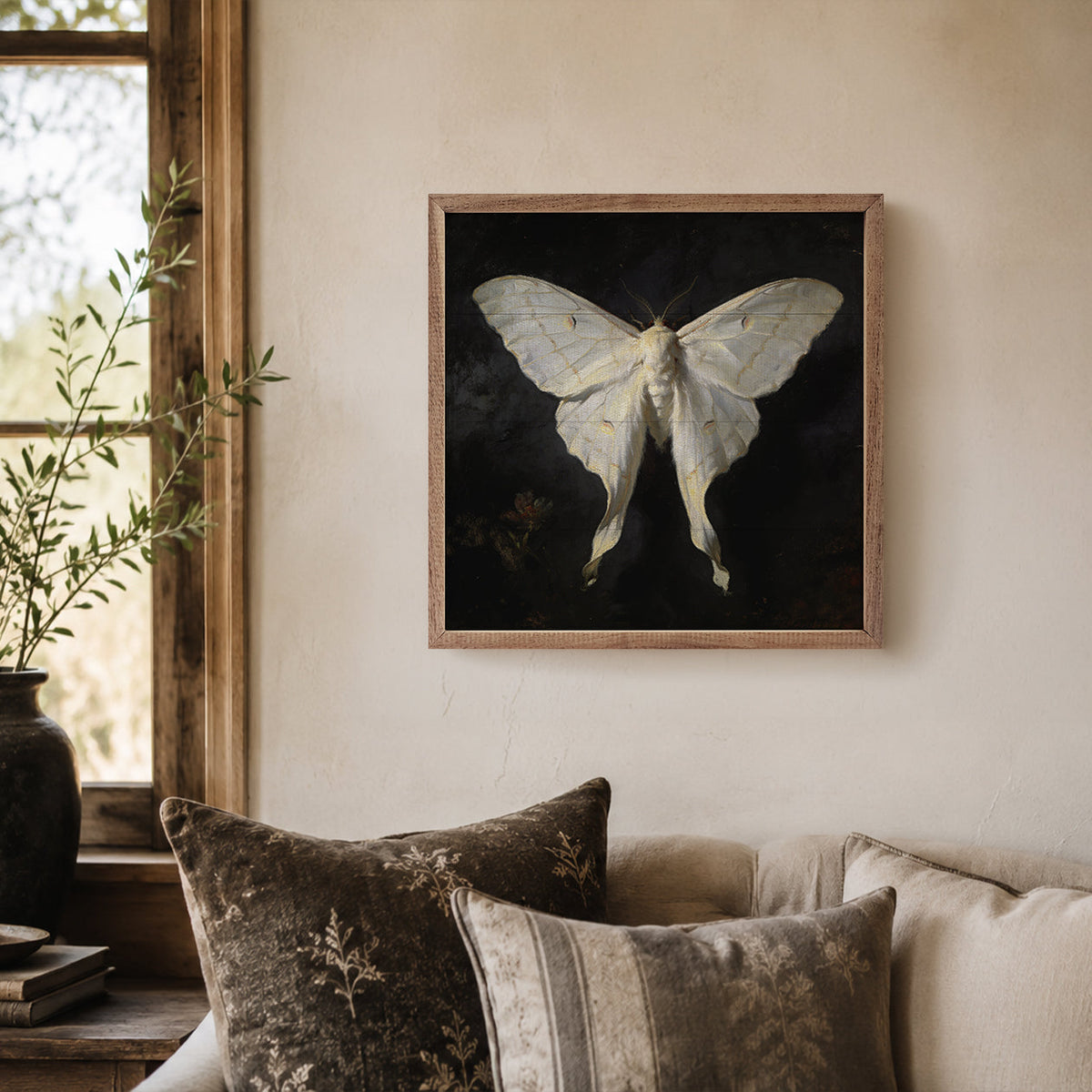 Victorian White Luna Moth