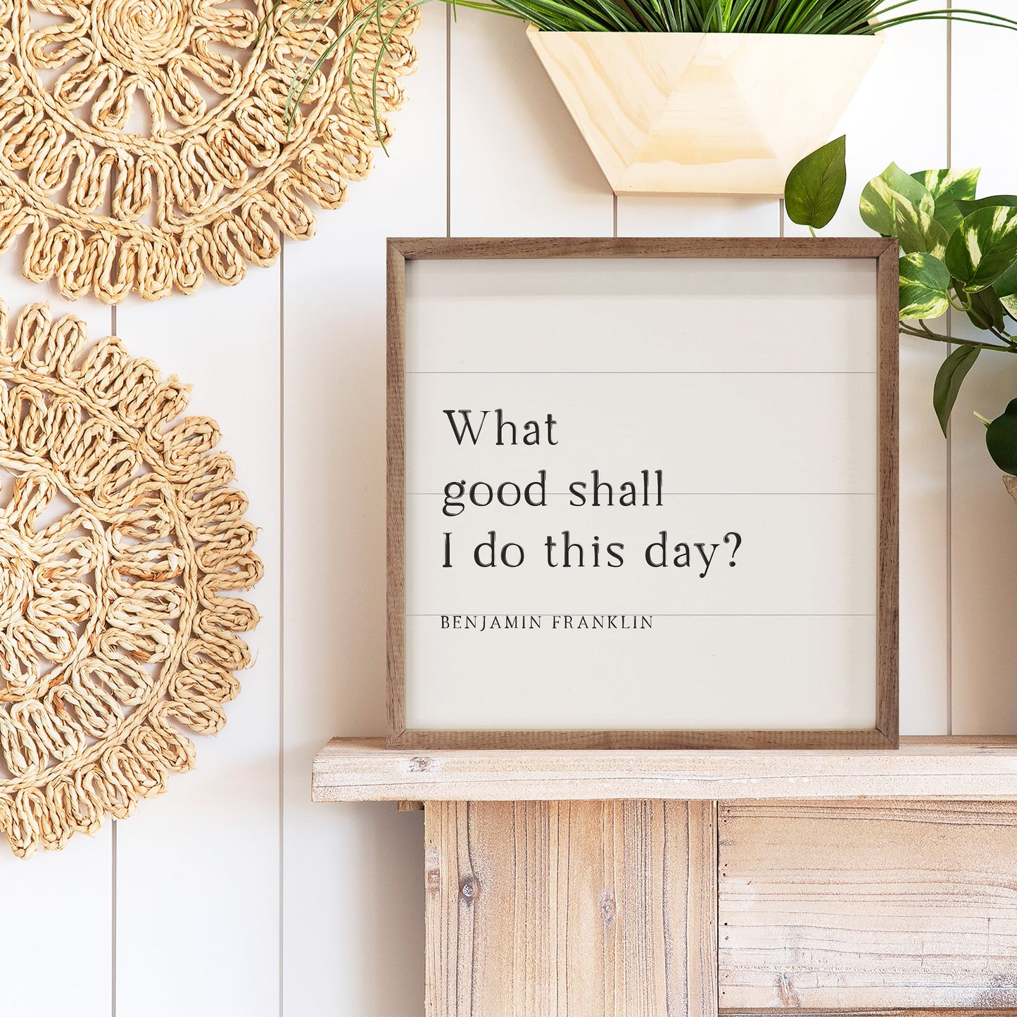 What Good Shall I Do Benjamin Franklin White