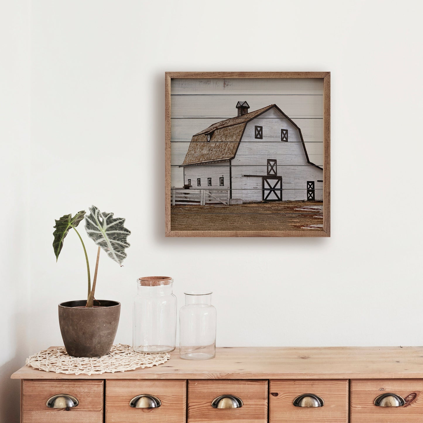 White Barn And Fence