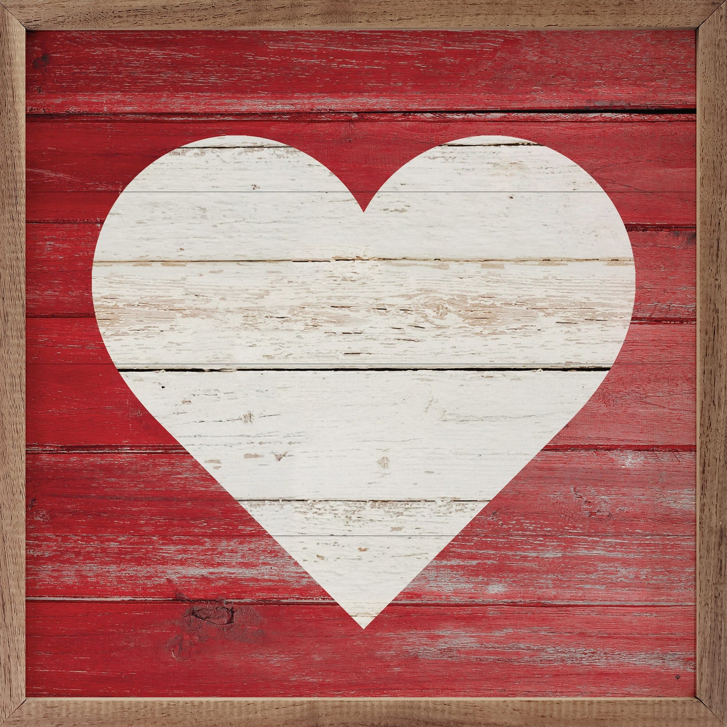 White Heart On Red