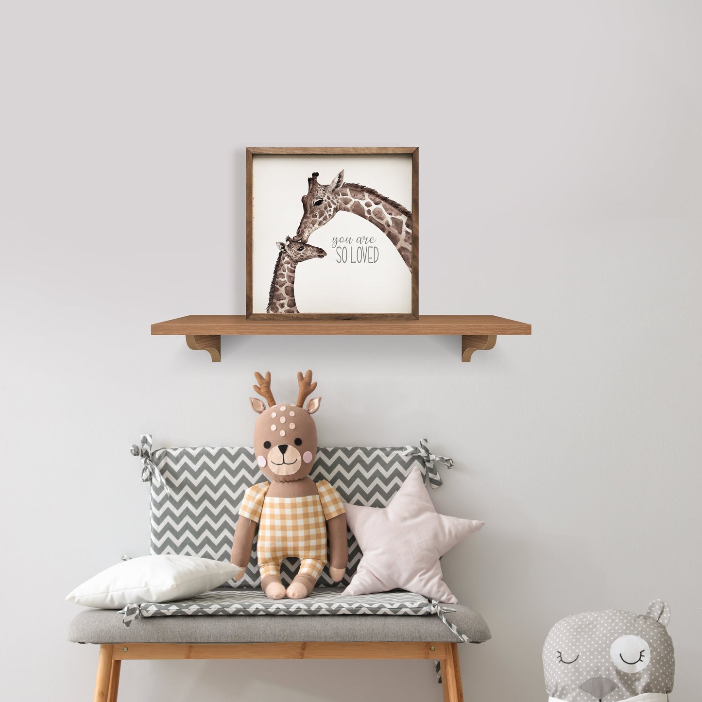 You Are So Loved Giraffe White