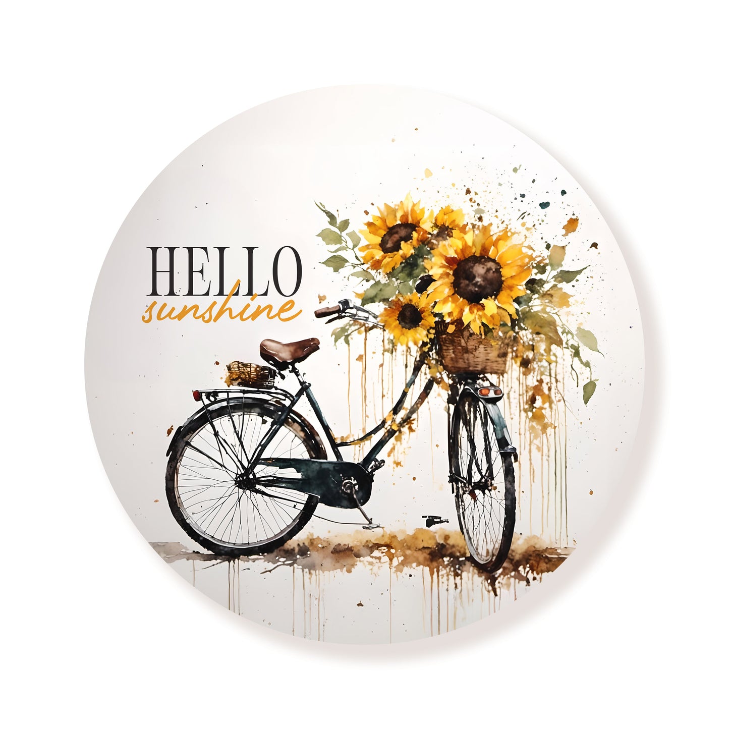 Hello Sunshine Sunflower Bike Circle