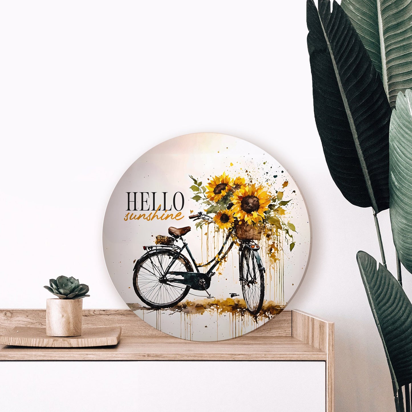 Hello Sunshine Sunflower Bike Circle