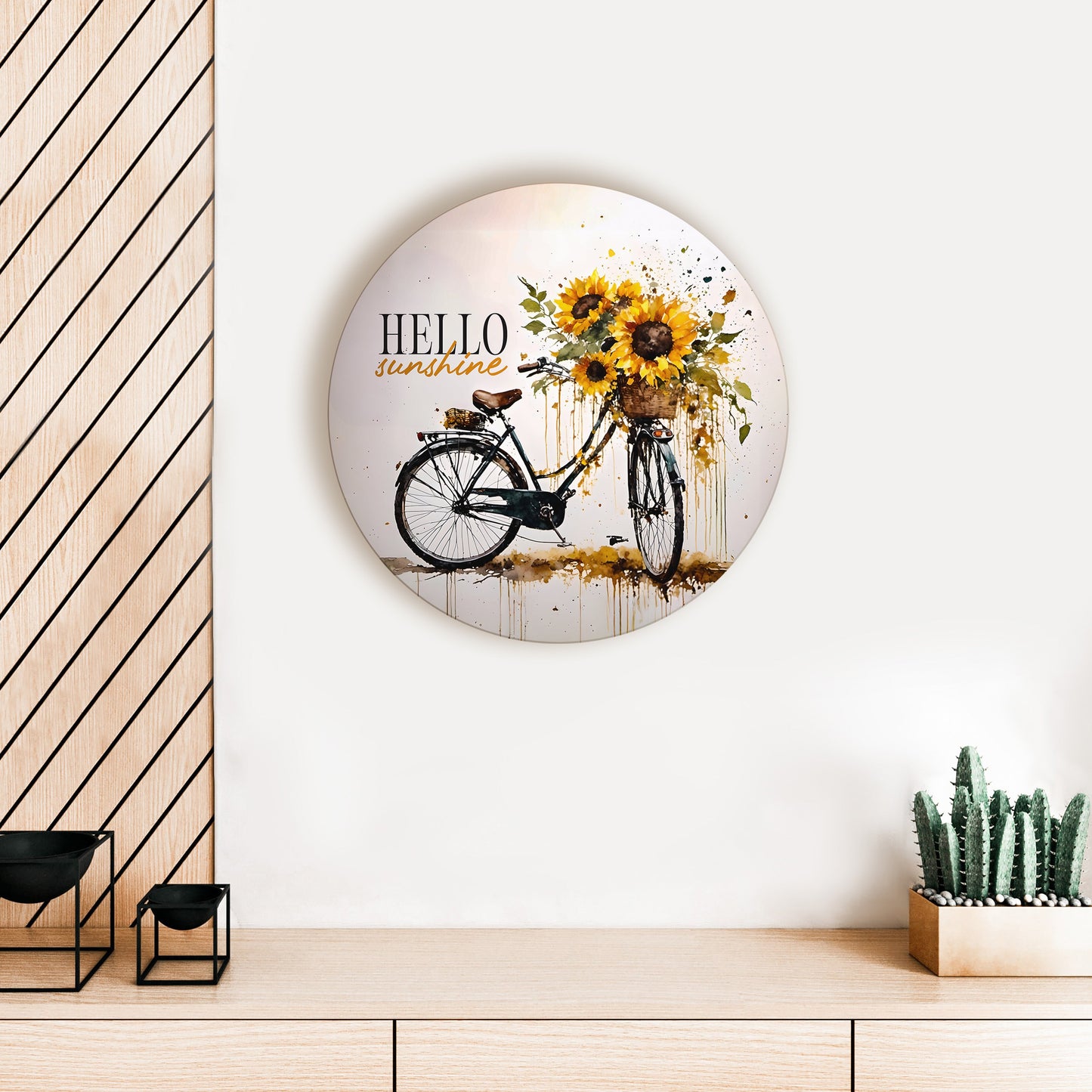 Hello Sunshine Sunflower Bike Circle