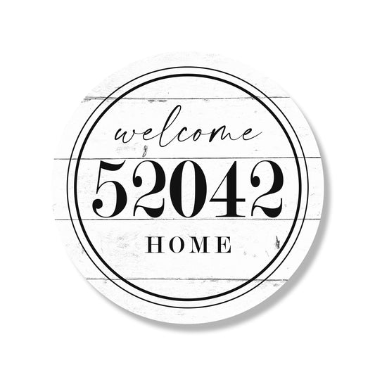 Personalized Zip Welcome Home Circle