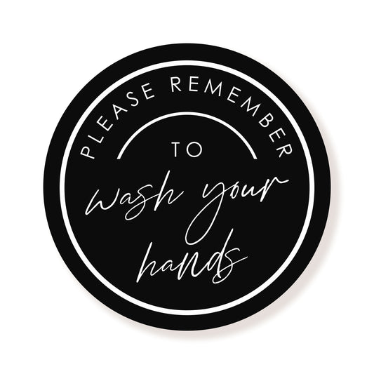 Wash Your Hands Black Circle