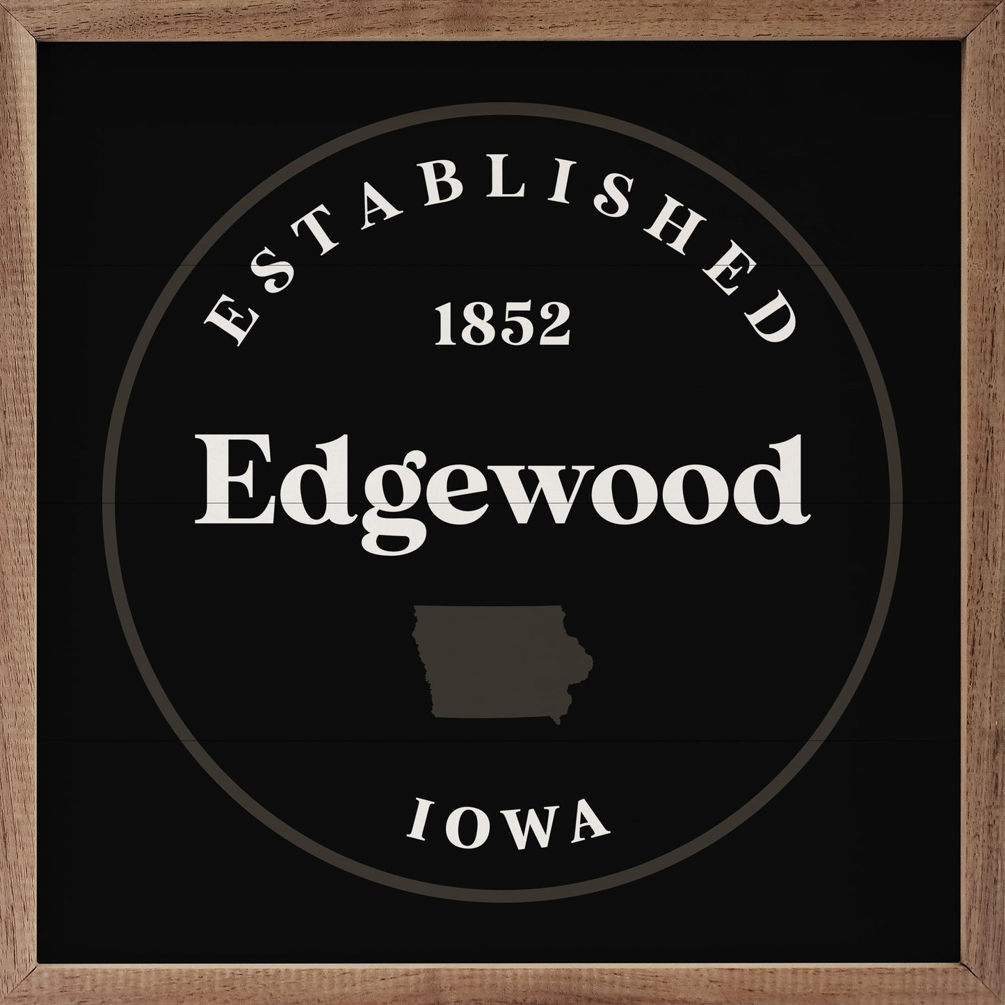 Established Circle Personalized City State Zip White