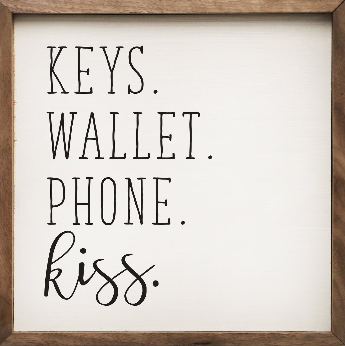 Keys Wallet Phone Kiss White