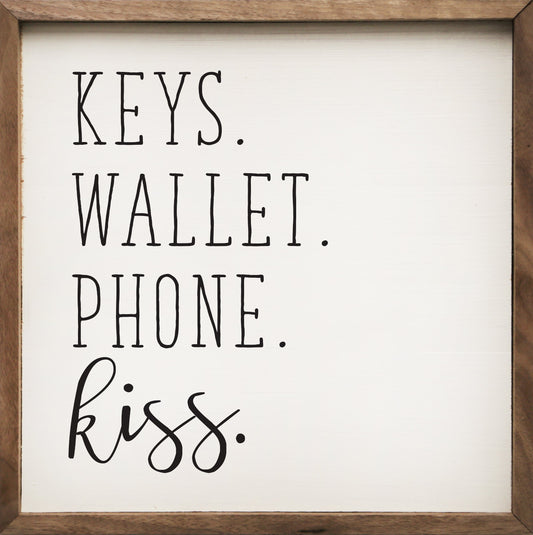 Keys Wallet Phone Kiss White