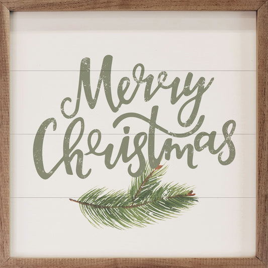 Merry Christmas Green White
