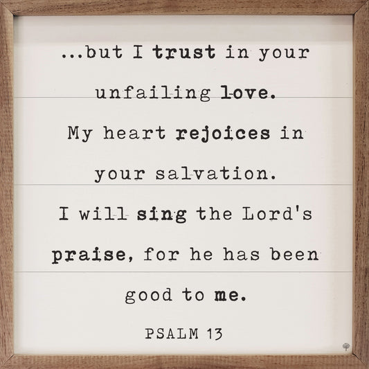 Unfailing Love Psalm 13 White