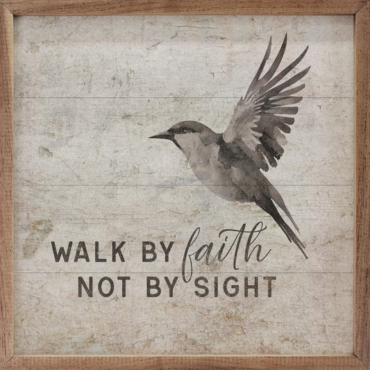 Walk By Faith Not By Sight Bird White