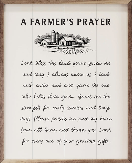 A Farmer's Prayer White