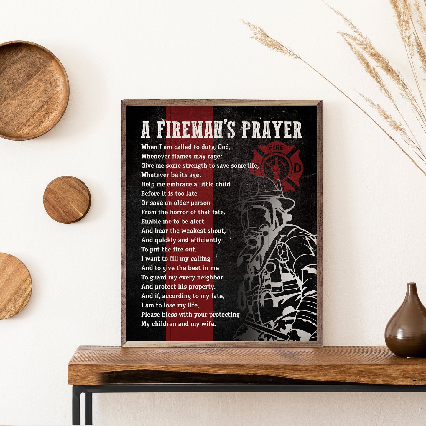 A Fireman's Prayer Black