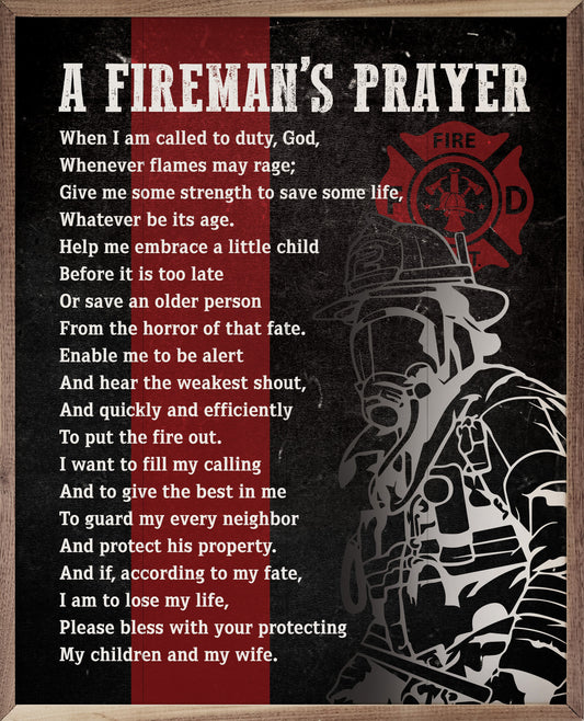A Fireman's Prayer Black