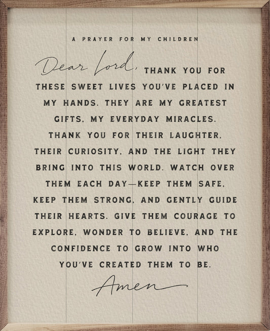 A Prayer For My Children