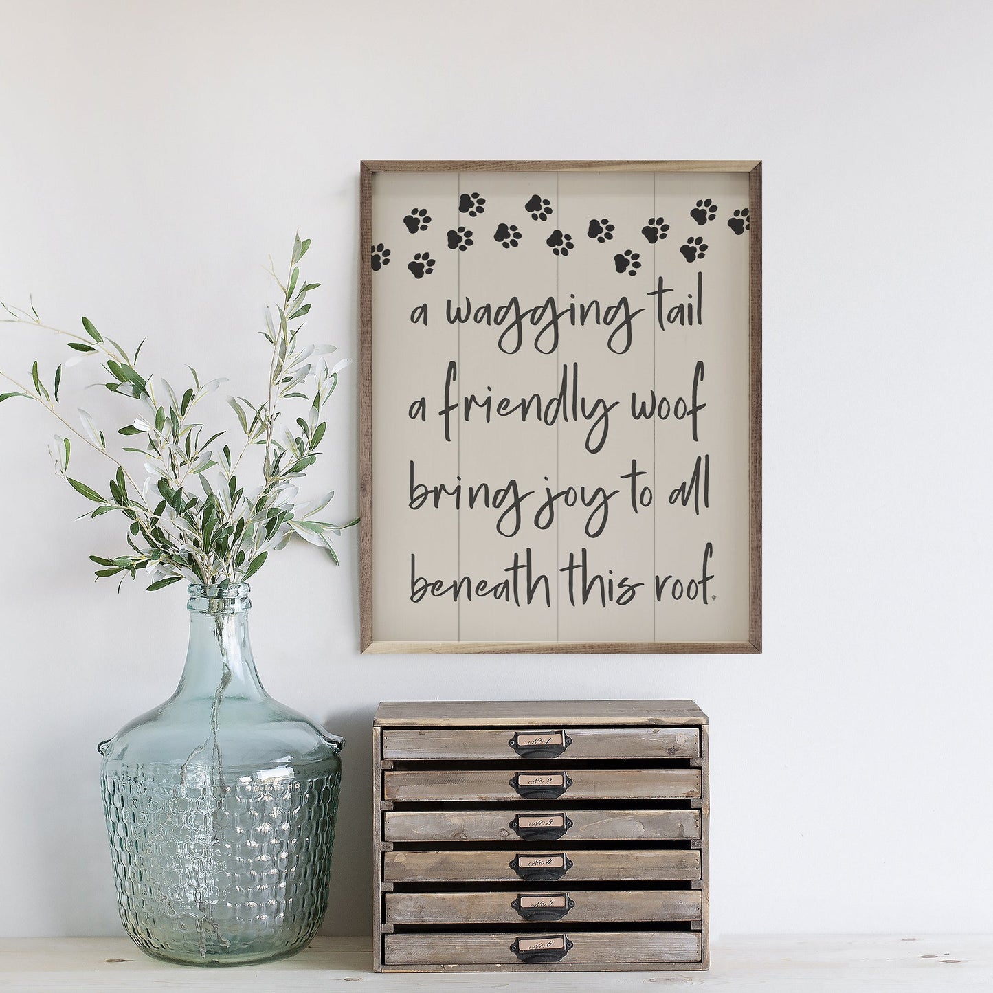 A Wagging Tail Paws White