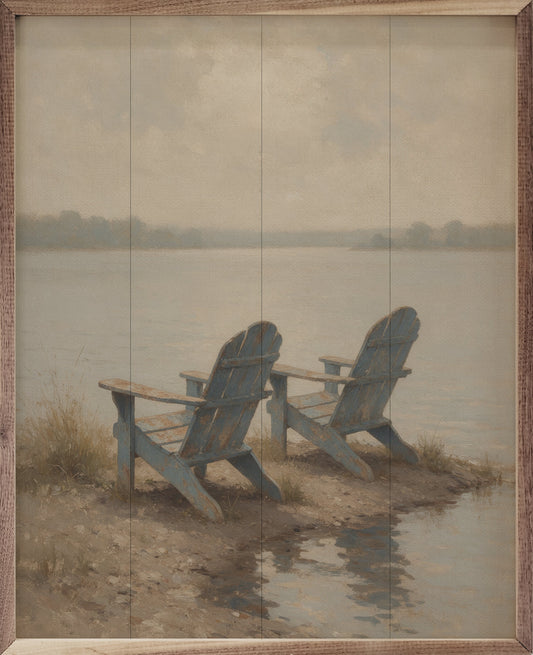Adirondack Chairs By The Lake