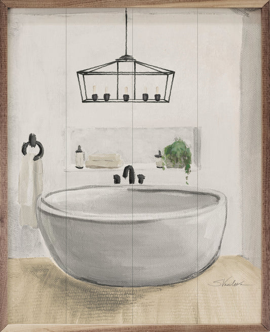 Attic Bathroom II Blonde By Silvia Vassileva